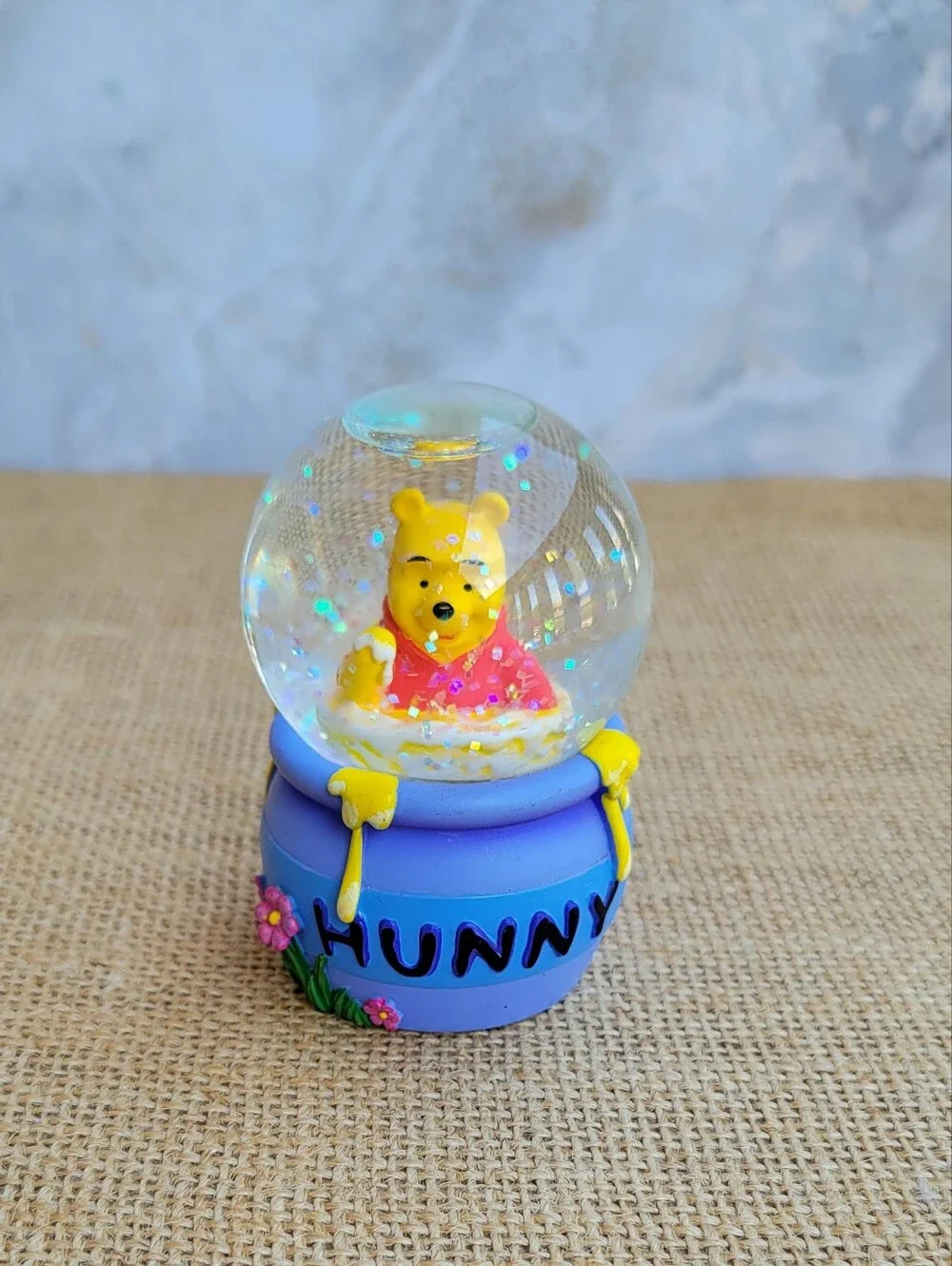 Set of 2 Disney's Snow Globes: Mickey Sorcerer’s Apprentice & Winnie in Honeypot